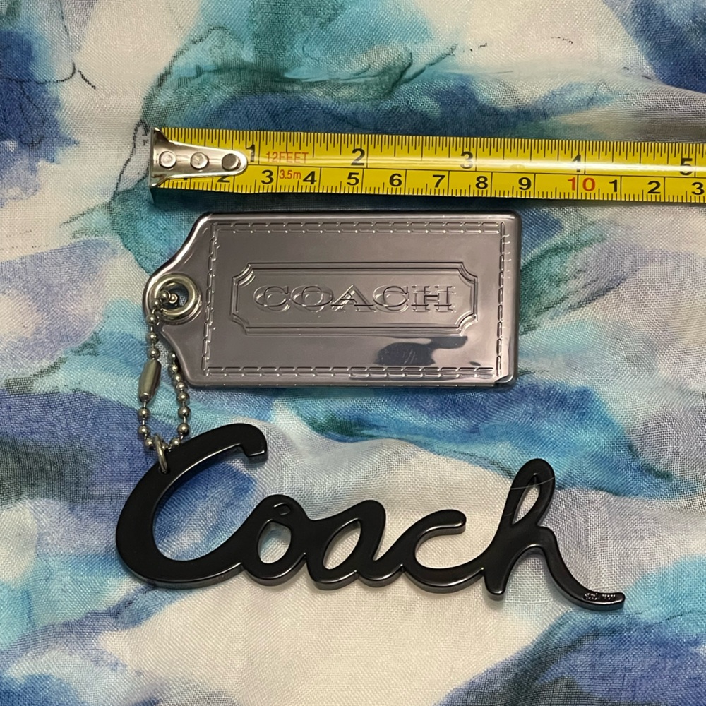 Coach Poppy black mirrored hang tag/charm - Picture 8 of 10